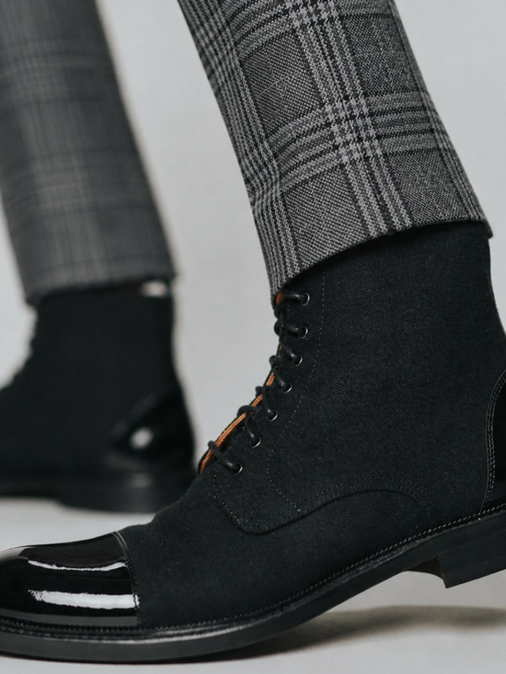TAFT Jack Boot Tux Black Leather Cap Toe Dress Boots Men's Size 10